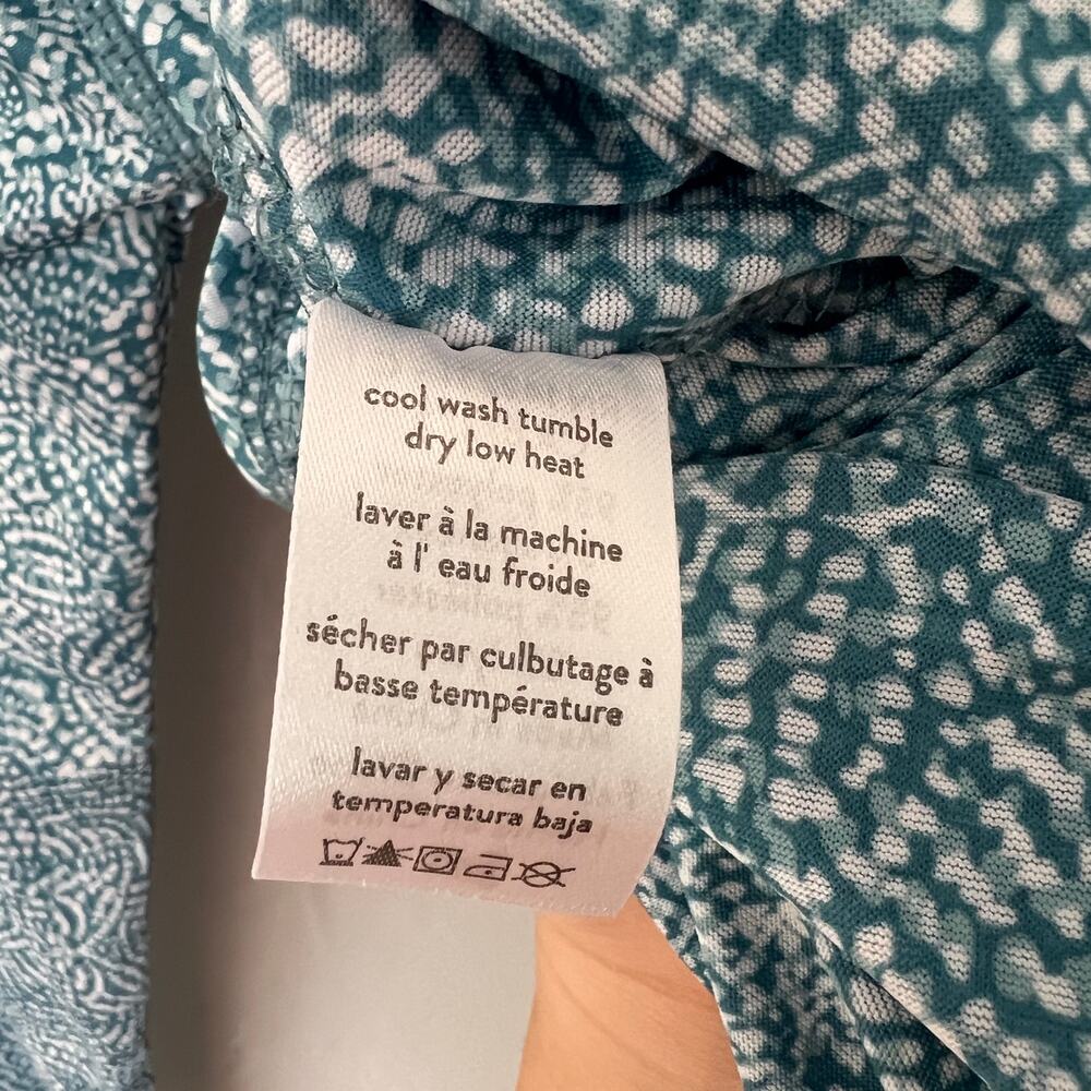RipSkirt Hawaii Teal Abstract Runaround UPF 50 Hooded Cover-Up Tunic M - Picture 9 of 10